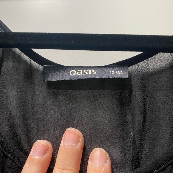 Oasis Black Embellished Midi Dress - Picture 4 of 10